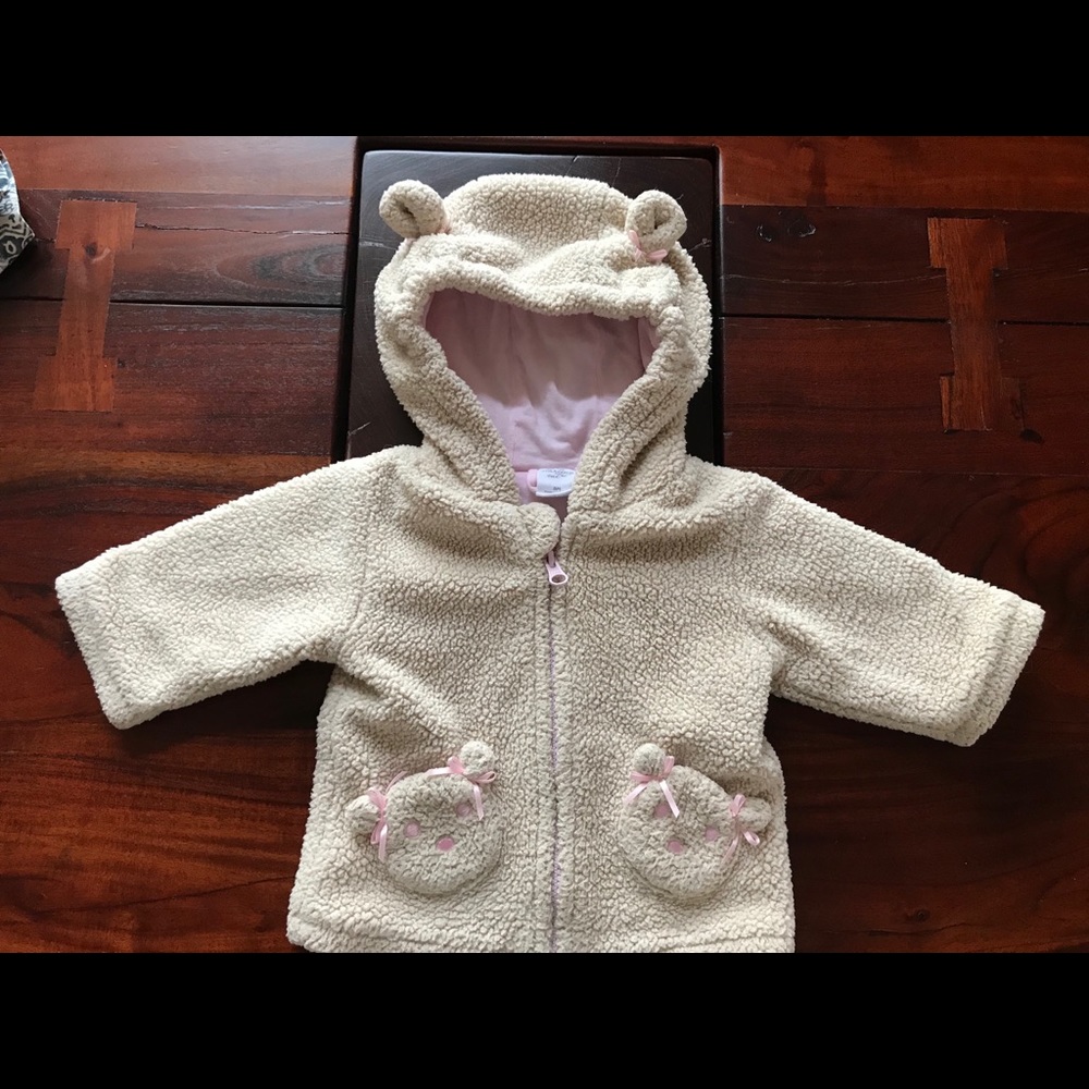 Baby Girl Fleece Teddy Bear Jacket -9 month
